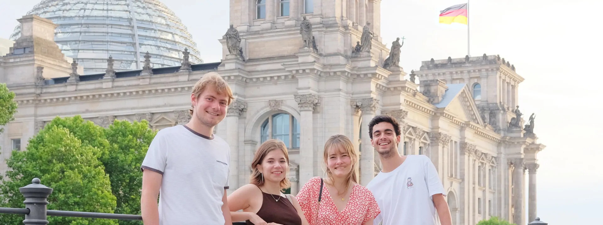 In front of the Reichstag in Berlin