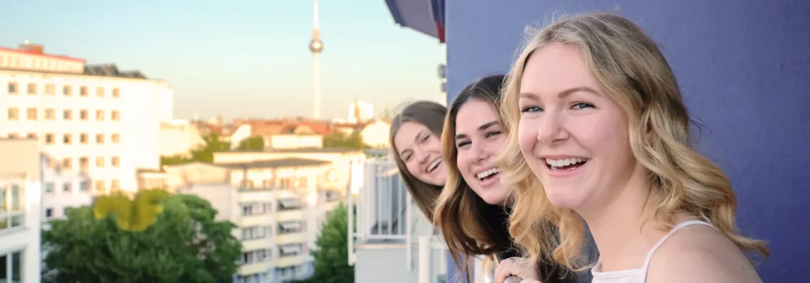 Aussicht auf den Fernsehturm von unserer Schule in Berlin-Mitte