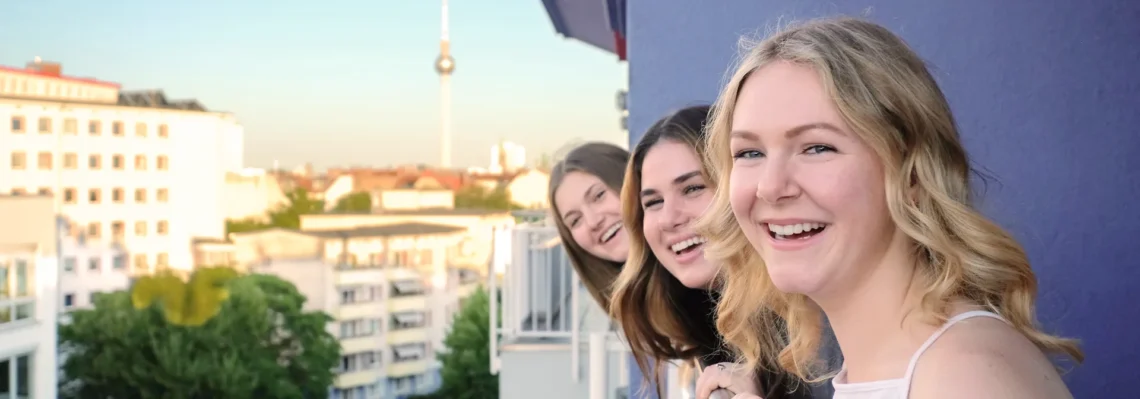 German courses with accommodation in Berlin, room with a view over Berlin