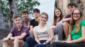 On the cathedral steps