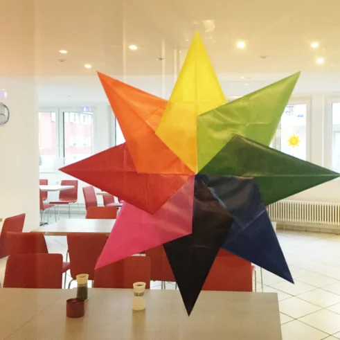 Advent star made of paper