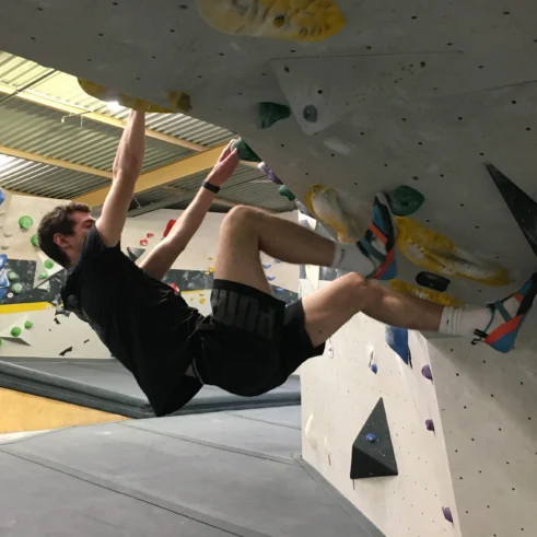 In the bouldering space