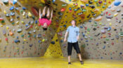 In the climbing hall